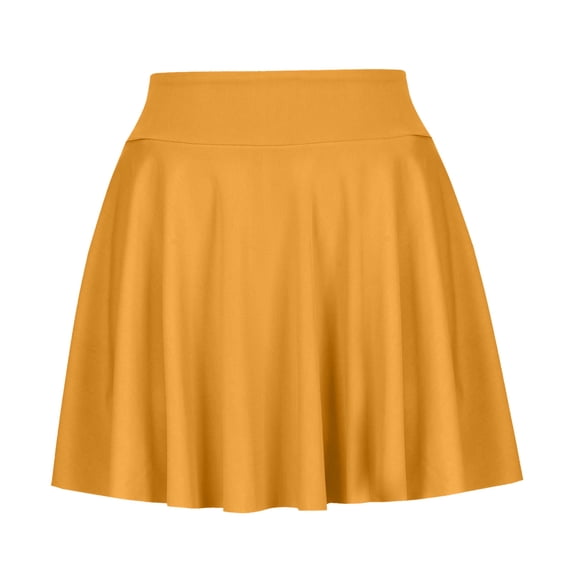 Costeam Womens Solid Flared A Line 2 In 1 Skort Dual Hidden Inner Pockets Wide Elastic High Waist Quick Dry Breathable Athletic Tennis Golf Casual Mini Skirt Shorts