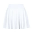 thumbnail image 1 of Costeam Womens Solid Flared A Line 2 In 1 Skort Dual Hidden Inner Pockets Wide Elastic High Waist Quick Dry Breathable Athletic Tennis Golf Casual Mini Skirt Shorts, 1 of 5