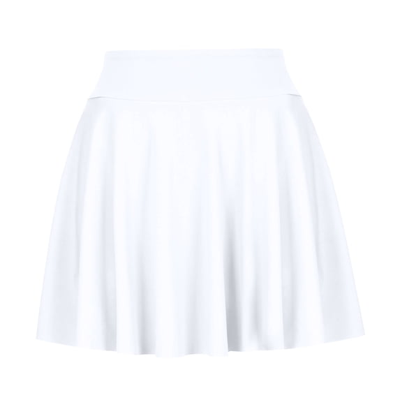 Costeam Womens Solid Flared A Line 2 In 1 Skort Dual Hidden Inner Pockets Wide Elastic High Waist Quick Dry Breathable Athletic Tennis Golf Casual Mini Skirt Shorts