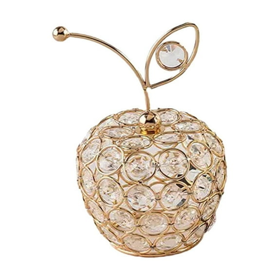 Costeam Xmas Table Decor Pineapple Table Centerpiece Decor Handmade Crystal Hollow Fruit Ornament Decor Home Party Camping Wedding Festival Bar Decor (Gold)