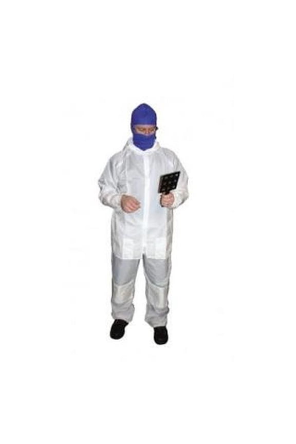 Coster G.L. Ent. 2555 4 Pockets Anti-Static Painter's Protection Pant, Large, White/Blue, Nylon