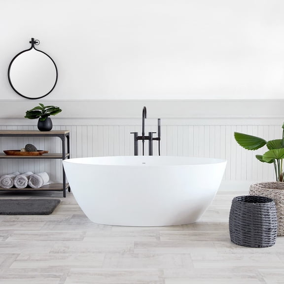 Costera 67 Inch Resin Double Ended Matte Tub