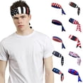 thumbnail image 1 of Costume Adventure American Flag Bandana Headband Men's Patriotic Bandana USA Flag Apparel USA Clothing #02I, 1 of 3