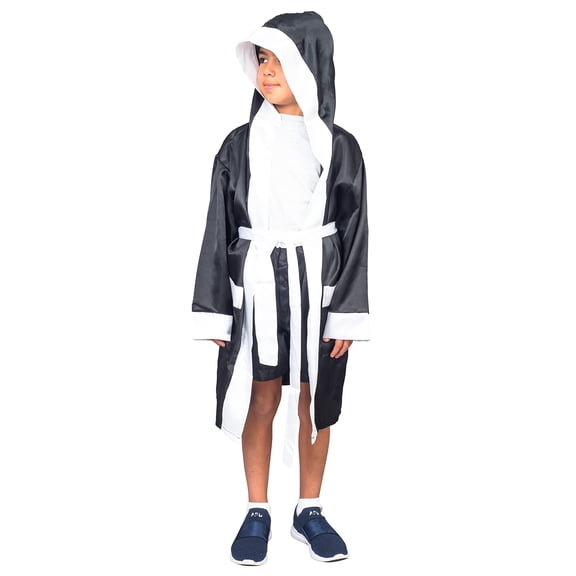 Boxing Robe and Shorts Halloween Costume in Satin for Halloween, Cute Cosplay Boxer Cloak for Kids