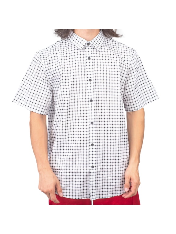 Marty McFly Halloween Casual Button-Up Shirt, Men's L