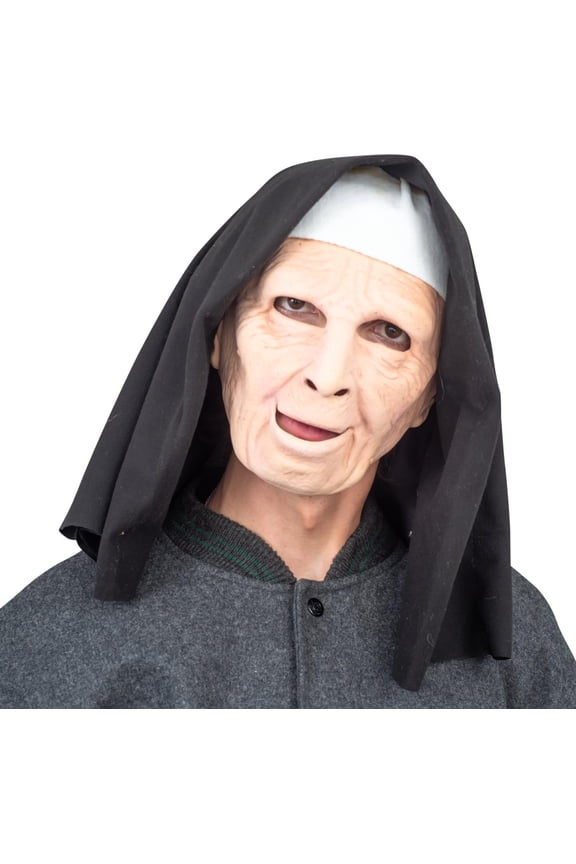 Nun on the Run Halloween Costume Mask Scary Cosplay