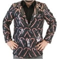 thumbnail image 1 of Costume Agent Sequin Candy Cane Black Ugly Christmas Suit Jacket Small-Medium Black, 1 of 2