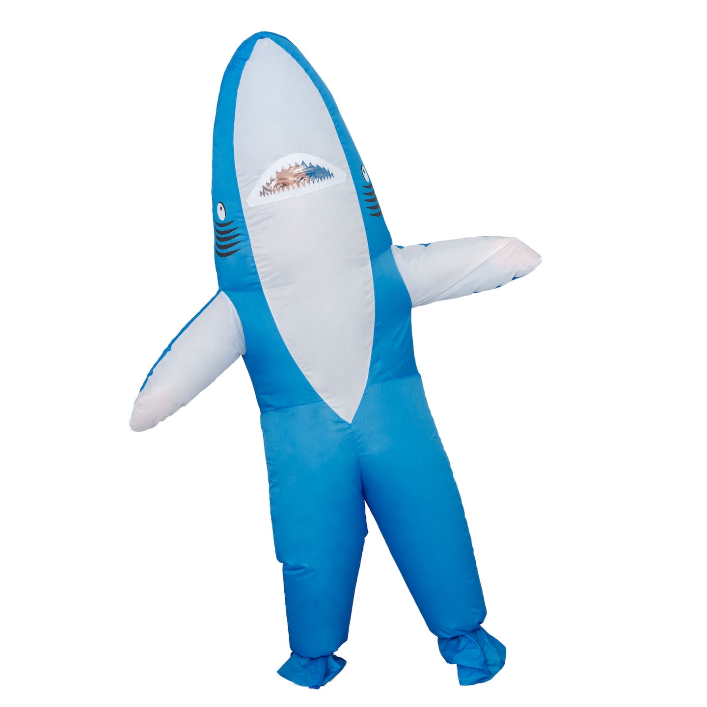 Shark Inflatable Adult Halloween Costume Cosplay Jumpsuit with Battery ...