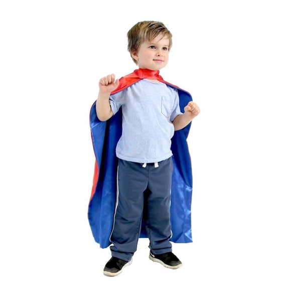 Costume Agent Superhero Reversible Child Costume Cape, 32" Blue