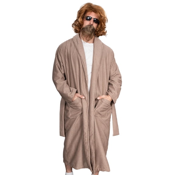 Costume Agent The Dude Robe Halloween Costume Bathrobe for Men - Full-Length Long Sleeve Men's Robe for Cosplay