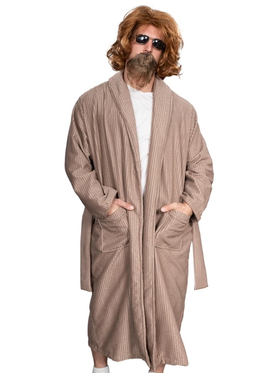 The Dude Robe Halloween Costume Bathrobe for Men - Full-Length Long Sleeve Men's Robe for Cosplay