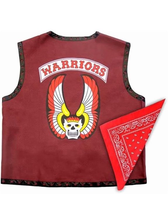 Warriors Vest and Bandana Set Halloween Movie Gang Cosplay (XXL)