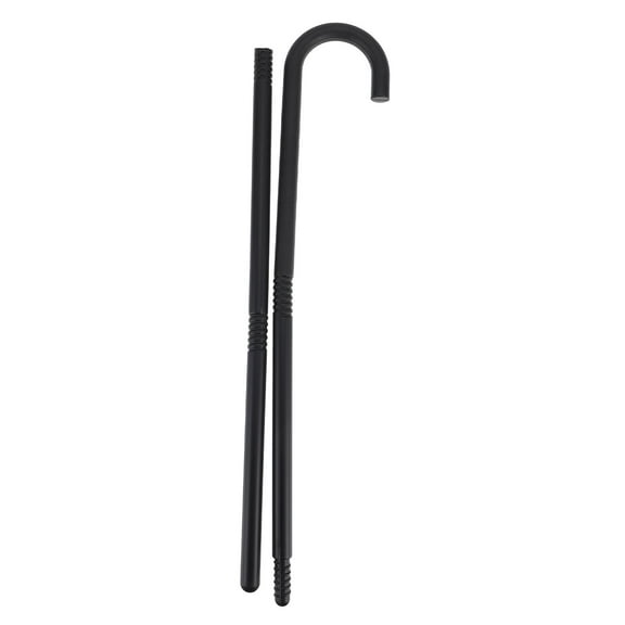 Costume Cane Shepherds Costume Crook Staff Shepherd Hook Cane Plastic Walking Cane Prop Stick for Halloween Party Cosplay(100x1.8cm, Black)