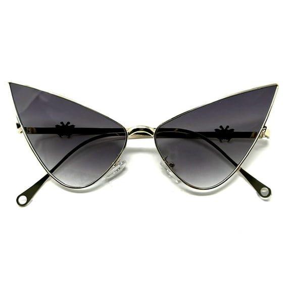 Costume Cosplay Masquerade Halloween Disco Party Gold Frame Cat Eye Sunglasses