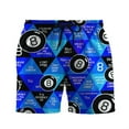 thumbnail image 1 of Costume Cosplay Pattern 3D Magic Eight Ball The Answers Custom Beach Shorts Swim Trunks, 1 of 7