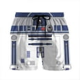 thumbnail image 1 of Costume Cosplay Pattern 3D R2-D2 Custom Beach Shorts Swim Trunks, 1 of 7