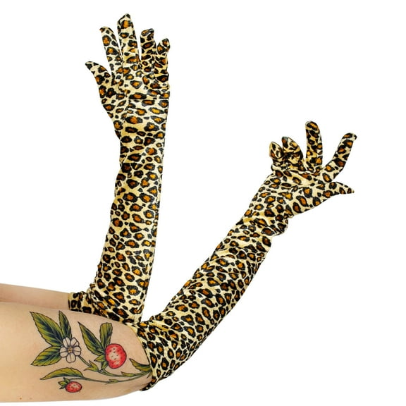 Costume Culture 31924 20.5 in. Adult Leopard Velour Costume Gloves