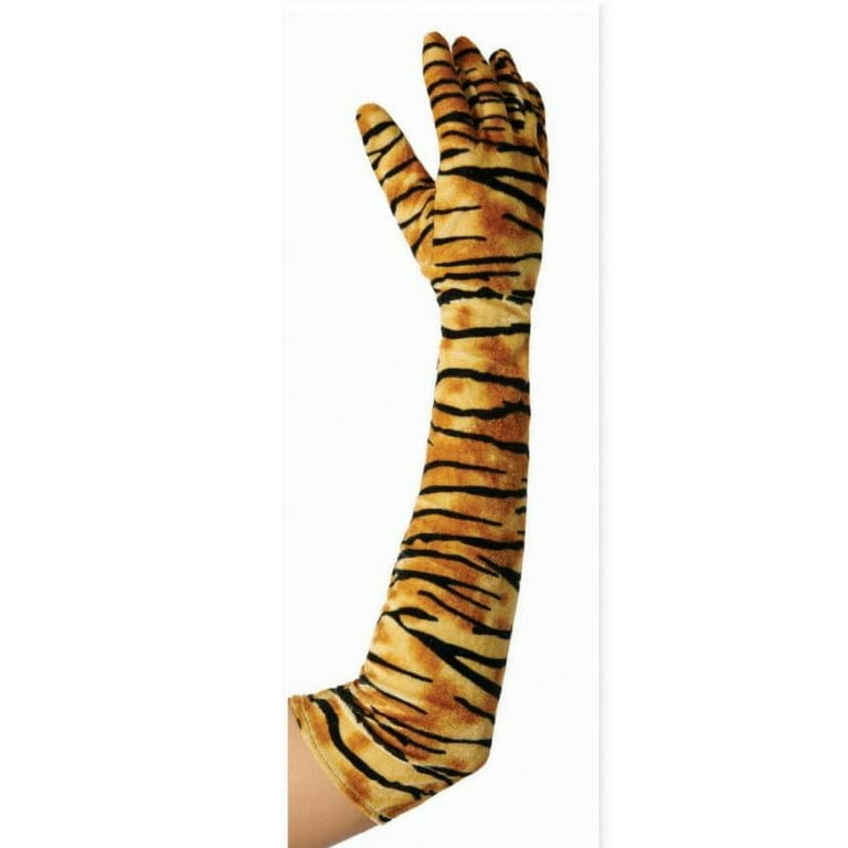 Costume Culture 31927 20.5 in. Adult Tiger Velour Costume Gloves -  Walmart.com