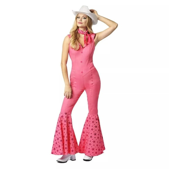 Costume Culture Barbie Eye Candy Doll Mod Jumpsuit Costume with Star Print for Adults, Small