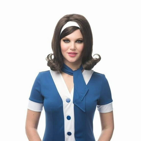 Costume Culture by Franco 21095-12 60s Womens Flip Wig, Brown