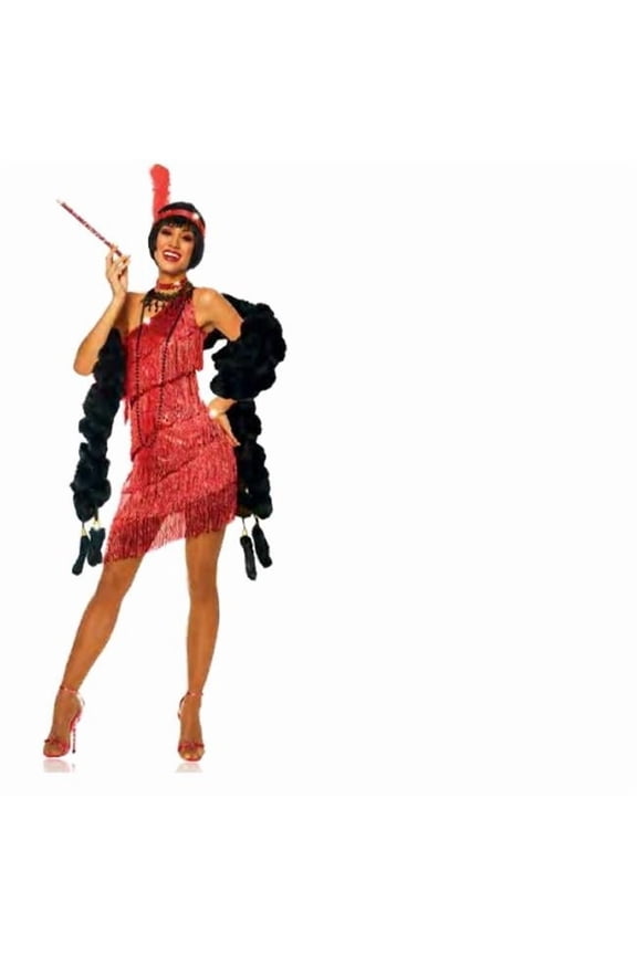 by Franco 82012-1 Dazzling Flapper Red Costume for Adult - Small