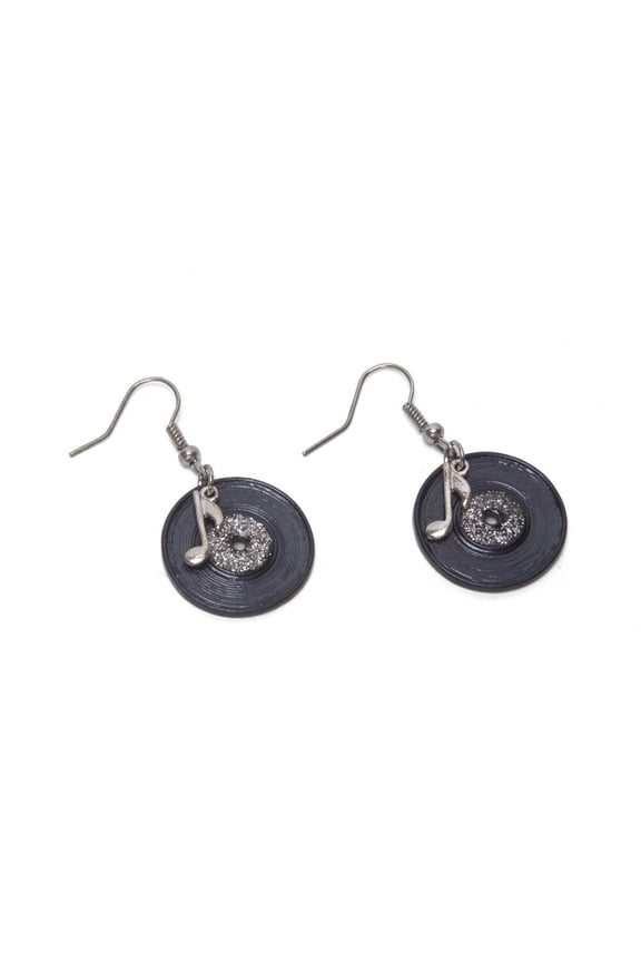 Costume Earrings - Vinyl Record
