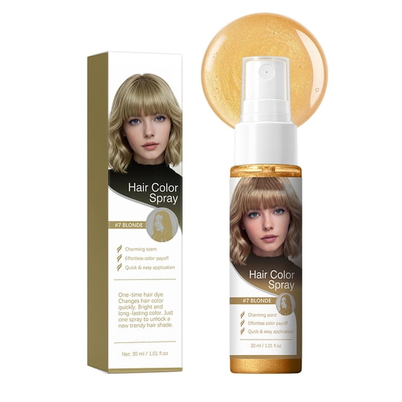 Costume Hair Color Spray Temporary Glitter Mist Washable One Time Shiny Finish Fast Drying 30ml