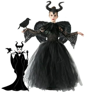 Malefica Vestito Carnevale Bambina Dress up Maleficent Girl Costume MALEF01  SD 