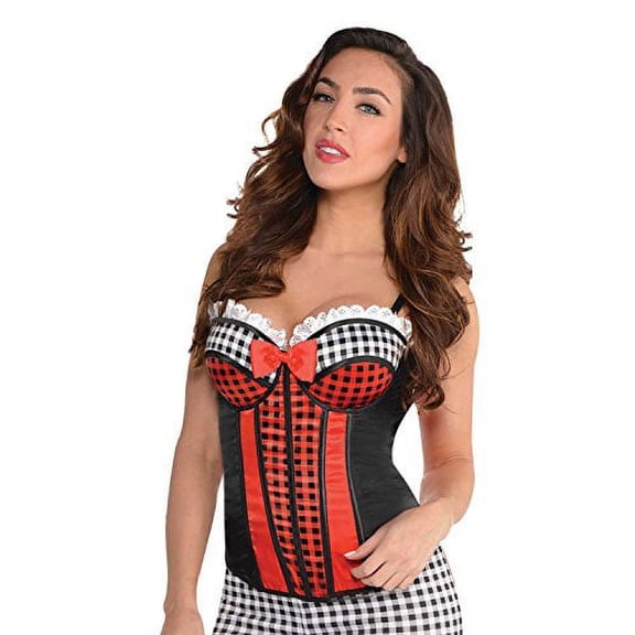 Amscan Costume Riding Hood Corset, Black