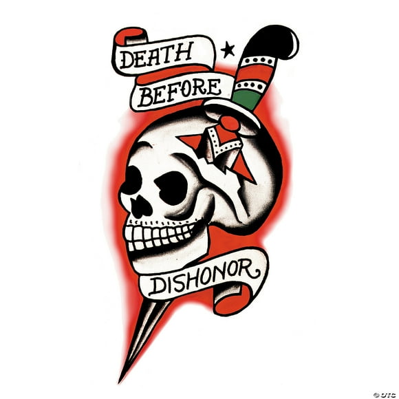 Costumes For All Occasions DF125 Tattoo Vintage D B D Skull