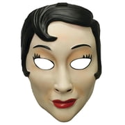 Costumes For All Occasions Emo Girl White Plastic Halloween Costume Mask, for Adult