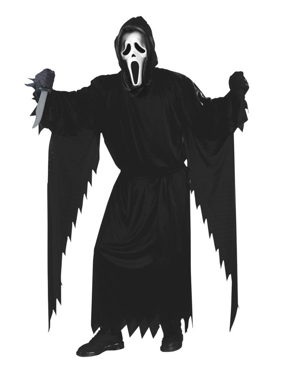 Ghost Face Killer Men's Halloween Fancy-Dress Costume for Adult, One Size