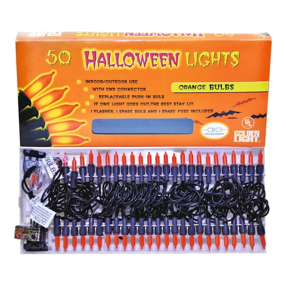 Costumes For All Occasions Ma83Or Light Set 50 Orange W Conn