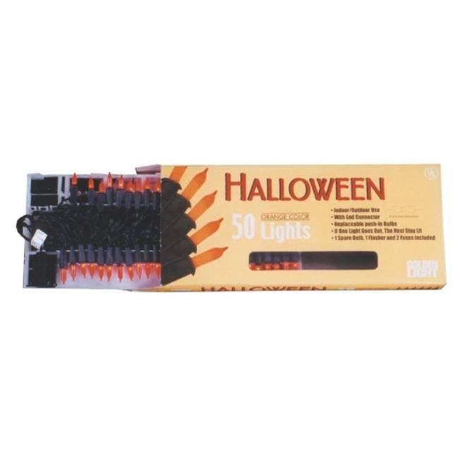 Orange LED Halloween String Lights for Indoor/Outdoor Use