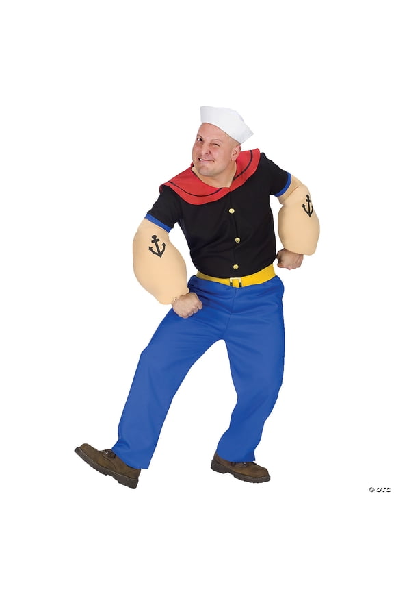 Popeye Men's Halloween Fancy-Dress Costume for Adult, One Size