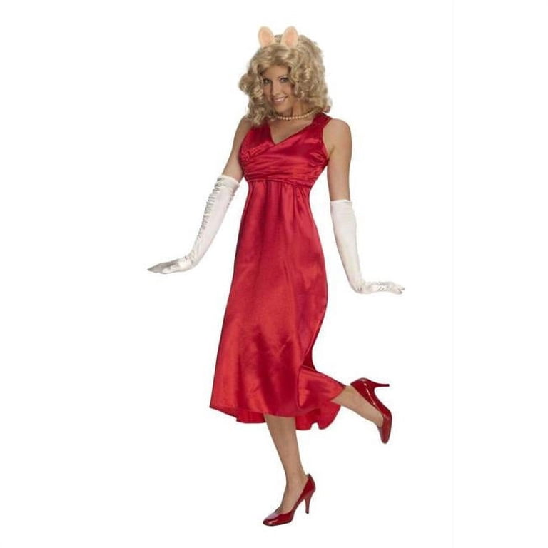 miss piggy red dress Amazon.com: Deluxe Plus Size Disney Miss Piggy Women's Costume - Red Sequin Dress, Pig Nose, Gloves, & Accessories