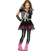 Costumes For All Occasions Sally Skelly Skeleton Girl's Halloween Fancy-Dress Costume for Child, S