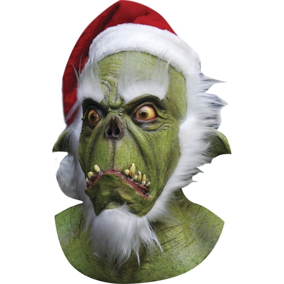 Costumes For All Occasions TA499 Green Santa Latex Mask