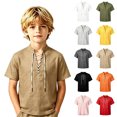 thumbnail image 1 of Costumes for Kids Short Sleeve Boys Medieval Shirt Pirate Costume Kids Kids Dress up Costumes Halloween Costume Boys 5-6 Years, 1 of 3