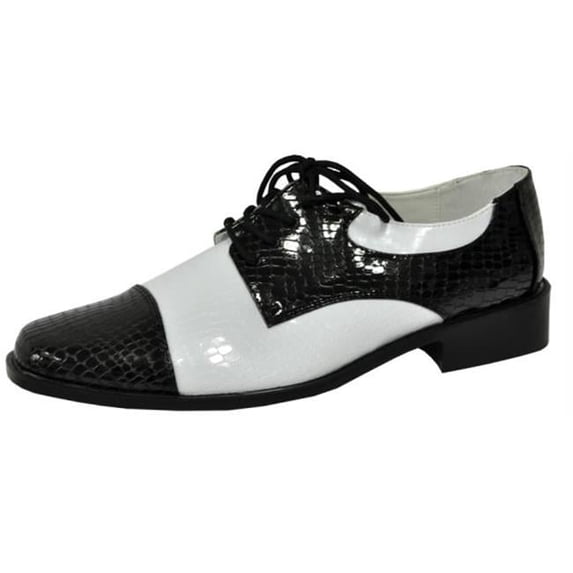 Costumes for all Occasions HA62BWMD Shoe Oxford Bk And Wt Men Md