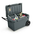 thumbnail image 1 of Costway 75 Qt Portable Cooler Roto Molded Ice Chest Insulated 5-7 Days with wheels Handle Charcoal, 1 of 10