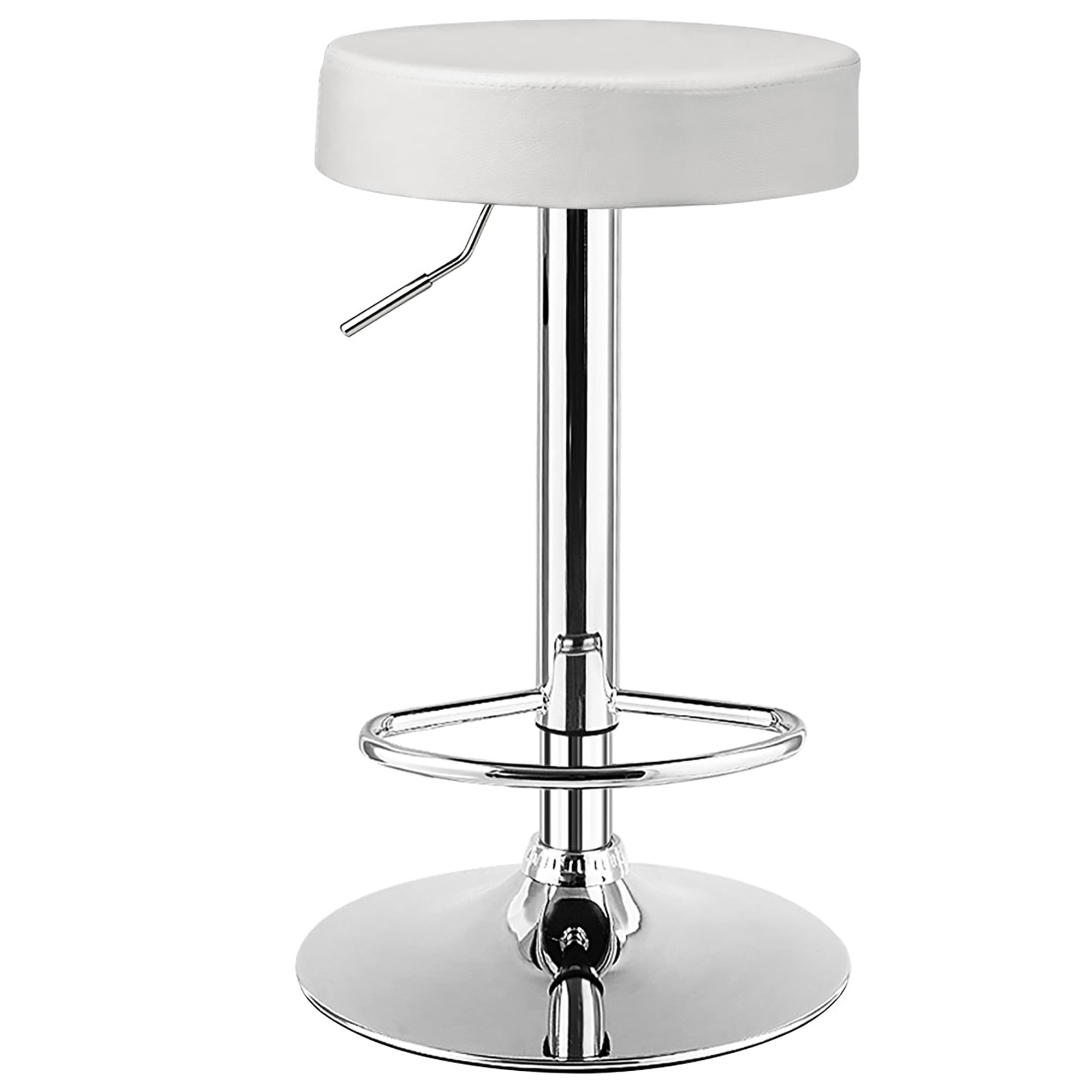 Costway Adjustable Swivel Pub Chair, Round Backless Bar Stool, U