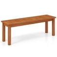 thumbnail image 1 of Costway 1 PCS 2-Person Outdoor Wood Bench with Slatted Seat, Front Porch Dining Seating Furniture, 1 of 9