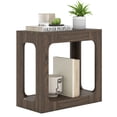 thumbnail image 1 of Costway 1 PCS 2-Tier End Table with Storage Shelf Hollow-out Design for Living Room Walnut, 1 of 10