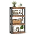 thumbnail image 1 of Costway 1 PCS 4 Tier Bookshelf Wooden Bookcase with Dual Anti-Tipping Kits Open Shelving Unit Brown, 1 of 10