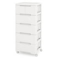 thumbnail image 1 of Costway 1 PCS 6-Drawer Plastic Rolling Storage Cart with 4 Universal Wheels Dresser Cabinet, 1 of 10