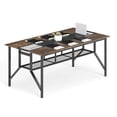 thumbnail image 1 of Costway 1 PCS 6 FT Conference Table with Cable Grommet & Storage Shelf for Meeting Room Office, 1 of 9
