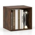 thumbnail image 1 of Costway 1 PCS Cube Storage Organizer Stackable Open Book Shelf for Small Space Storage System Brown, 1 of 9