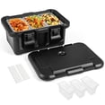 thumbnail image 1 of Costway 1 PCS Insulated Food Pan Container 31 QT Stackable Hot Box with 3 Transparent Pans, 1 of 8