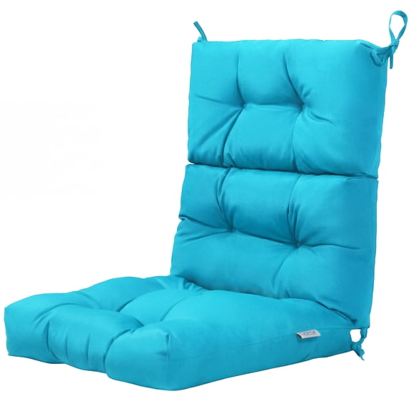 Costway 1 PCS Outdoor Back Chair Cushion Tufted Pillow Patio Seating Pad, Turquoise Turquoise